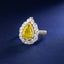 SOLID GOLD LAB-GROWN VVS FANCY VIVID YELLOW DIAMOND & DIAMOND RING (#:SY022Y-R)