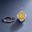 SOLID GOLD LAB-GROWN VVS FANCY VIVID YELLOW DIAMOND & DIAMOND RING & PENDANT (#:SY006Y-M)