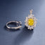 SOLID GOLD LAB-GROWN VVS FANCY VIVID YELLOW DIAMOND & DIAMOND RING & PENDANT (#:SY07Y-M)
