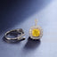 SOLID GOLD LAB-GROWN VVS FANCY VIVID YELLOW DIAMOND & DIAMOND RING & PENDANT (#:SY035Y-M)