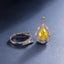 SOLID GOLD LAB-GROWN VVS FANCY VIVID YELLOW DIAMOND & DIAMOND RING & PENDANT (#:SY020Y-M)
