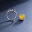 SOLID GOLD LAB-GROWN VVS FANCY VIVID YELLOW DIAMOND & DIAMOND RING & PENDANT (#:SY012Y-M)