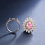 SOLID GOLD LAB-GROWN VVS FANCY VIVID PINK DIAMOND & DIAMOND RING & PENDANT (#:SY033P-M)