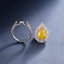 SOLID GOLD LAB-GROWN VVS FANCY VIVID YELLOW DIAMOND & DIAMOND RING & PENDANT (#:SY022Y-M)