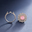 SOLID GOLD LAB-GROWN VVS FANCY VIVID PINK DIAMOND & DIAMOND RING & PENDANT (#:SY028P-M)
