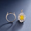 SOLID GOLD LAB-GROWN VVS FANCY VIVID YELLOW DIAMOND & DIAMOND RING & PENDANT (#:SY07Y-M)