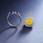 SOLID GOLD LAB-GROWN VVS FANCY VIVID YELLOW DIAMOND & DIAMOND RING & PENDANT (#:SY035Y-M)