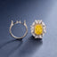 SOLID GOLD LAB-GROWN VVS FANCY VIVID YELLOW DIAMOND & DIAMOND RING & PENDANT (#:SY016Y-M)