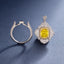 SOLID GOLD LAB-GROWN VVS FANCY VIVID YELLOW DIAMOND & DIAMOND RING & PENDANT (#:SY006Y-M)