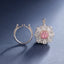 SOLID GOLD LAB-GROWN VVS FANCY VIVID PINK DIAMOND & DIAMOND RING & PENDANT (#:SY023P-M)