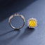 SOLID GOLD LAB-GROWN VVS FANCY VIVID YELLOW DIAMOND & DIAMOND RING & PENDANT (#:SY015Y-M)