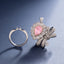 SOLID GOLD LAB-GROWN VVS FANCY VIVID PINK DIAMOND & DIAMOND RING & PENDANT (#:SY024P-M)