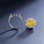 SOLID GOLD LAB-GROWN VVS FANCY VIVID YELLOW DIAMOND & DIAMOND RING & PENDANT (#:SY021Y-M)