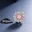 SOLID GOLD LAB-GROWN VVS FANCY VIVID PINK DIAMOND & DIAMOND RING & PENDANT (#:SY011P-M)