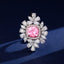 SOLID GOLD LAB-GROWN VVS FANCY VIVID PINK DIAMD & DIAMOND RING (#:SY013P-R)