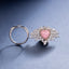 SOLID GOLD LAB-GROWN VVS FANCY VIVID PINK DIAMOND & DIAMOND RING & PENDANT (#:SY025P-M)
