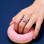 SOLID GOLD D-E VVS LAB-GROWN DIAMOND RING (#:2026R5)