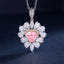 SOLID GOLD LAB-GROWN VVS FANCY VIVID PINK DIAMOND & DIAMOND PENDANT (#:SY029P-P)