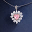 SOLID GOLD LAB-GROWN VVS FANCY VIVID PINK DIAMOND & DIAMOND PENDANT (#:SY029P-P)