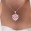 SOLID GOLD LAB-GROWN VVS FANCY VIVID PINK DIAMOND & DIAMOND PENDANT (#:SY029P-P)