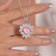 SOLID GOLD LAB-GROWN VVS FANCY VIVID PINK DIAMOND & DIAMOND PENDANT (#:SY029P-P)