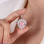 SOLID GOLD LAB-GROWN VVS FANCY VIVID PINK DIAMOND & DIAMOND PENDANT (#:SY029P-P)