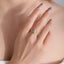 SOLID GOLD 0.58 CTW F-G VVS HEART CUT LAB-GROWN YELLOW DIAMOND&DIAMOND RING(#YDR003)