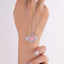 SOLID GOLD LAB-GROWN VVS FANCY VIVID PINK DIAMOND & DIAMOND PENDANT (#:SY025P-P)