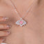 SOLID GOLD LAB-GROWN VVS FANCY VIVID PINK DIAMOND & DIAMOND PENDANT (#:SY025P-P)