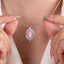 SOLID GOLD LAB-GROWN VVS FANCY VIVID PINK DIAMOND & DIAMOND PENDANT (#:SY030P-P)
