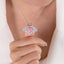 SOLID GOLD LAB-GROWN VVS FANCY VIVID PINK DIAMOND & DIAMOND PENDANT (#:SY025P-P)