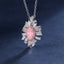 SOLID GOLD LAB-GROWN VVS FANCY VIVID PINK DIAMOND & DIAMOND PENDANT (#:SY030P-P)