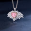 SOLID GOLD LAB-GROWN VVS FANCY VIVID PINK DIAMD & DIAMOND PENDANT (#:SY025P-P)
