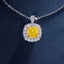 SOLID GOLD LAB-GROWN VVS FANCY VIVID YELLOW DIAMD & DIAMOND PENDANT (#:SY026Y-P)