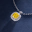 SOLID GOLD LAB-GROWN VVS FANCY VIVID YELLOW DIAMD & DIAMOND PENDANT (#:SY026Y-P)