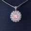 SOLID GOLD LAB-GROWN VVS FANCY VIVID PINK DIAMD & DIAMOND PENDANT (#:SY027P-P)