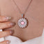 SOLID GOLD LAB-GROWN VVS FANCY VIVID PINK DIAMD & DIAMOND PENDANT (#:SY027P-P)