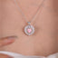 SOLID GOLD LAB-GROWN VVS FANCY VIVID PINK DIAMOND & DIAMOND PENDANT (#:SY031P-P)