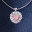 SOLID GOLD LAB-GROWN VVS FANCY VIVID PINK DIAMOND & DIAMOND PENDANT (#:SY031P-P)