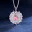 SOLID GOLD LAB-GROWN VVS FANCY VIVID PINK DIAMD & DIAMOND PENDANT (#:SY027P-P)