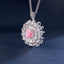 SOLID GOLD LAB-GROWN VVS FANCY VIVID PINK DIAMD & DIAMOND PENDANT (#:SY027P-P)
