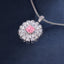 SOLID GOLD LAB-GROWN VVS FANCY VIVID PINK DIAMD & DIAMOND PENDANT (#:SY027P-P)