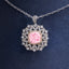 SOLID GOLD LAB-GROWN VVS FANCY VIVID PINK DIAMD & DIAMOND PENDANT (#:SY028P-P)