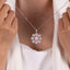 SOLID GOLD LAB-GROWN VVS FANCY VIVID PINK DIAMOND & DIAMOND PENDANT (#:SY032P-P)