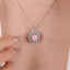 SOLID GOLD LAB-GROWN VVS FANCY VIVID PINK DIAMD & DIAMOND PENDANT (#:SY028P-P)
