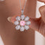 SOLID GOLD LAB-GROWN VVS FANCY VIVID PINK DIAMOND & DIAMOND PENDANT (#:SY032P-P)