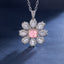 SOLID GOLD LAB-GROWN VVS FANCY VIVID PINK DIAMOND & DIAMOND PENDANT (#:SY032P-P)