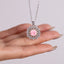 SOLID GOLD LAB-GROWN VVS FANCY VIVID PINK DIAMD & DIAMOND PENDANT (#:SY028P-P)