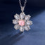 SOLID GOLD LAB-GROWN VVS FANCY VIVID PINK DIAMOND & DIAMOND PENDANT (#:SY032P-P)