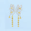 GENUINE YELLOW DIAMOND & DIAMOND EARRINGS (#:EZ019-Y)
